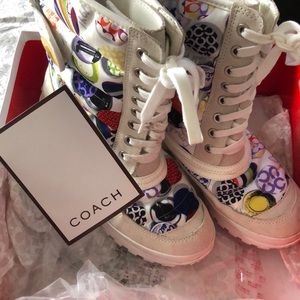 Colorful Coach winter boots